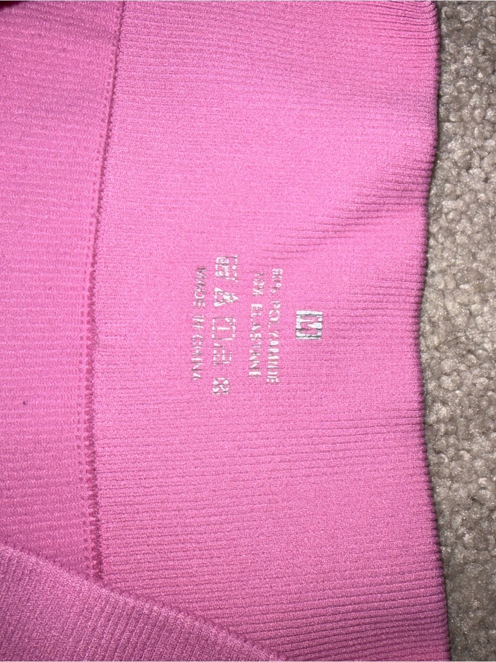 Pink Women’s Ribbed Stretch Shorts - Picture 2 of 3
